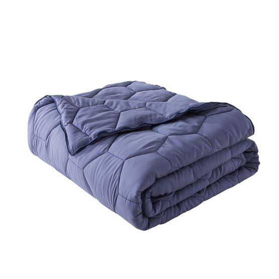 Honeycomb Down Alternative Blanket, Granite/Blue, , alternate image number null