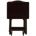 5pcs Tray Table Set-Espresso, , alternate image number null