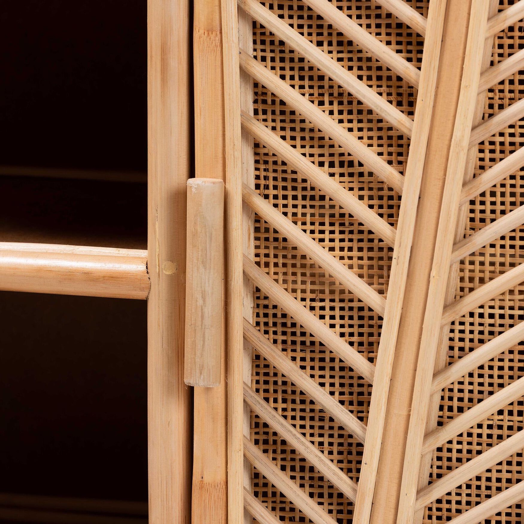 Carabella Bohemian Natural Rattan 2-Door Storage Cabinet, , alternate image number 4