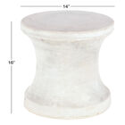 White Fiber Clay Contemporary Stool, , alternate image number null
