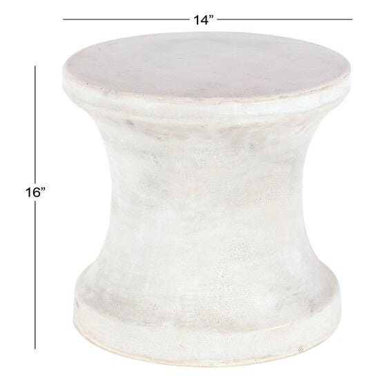 White Fiber Clay Contemporary Stool, , alternate image number null