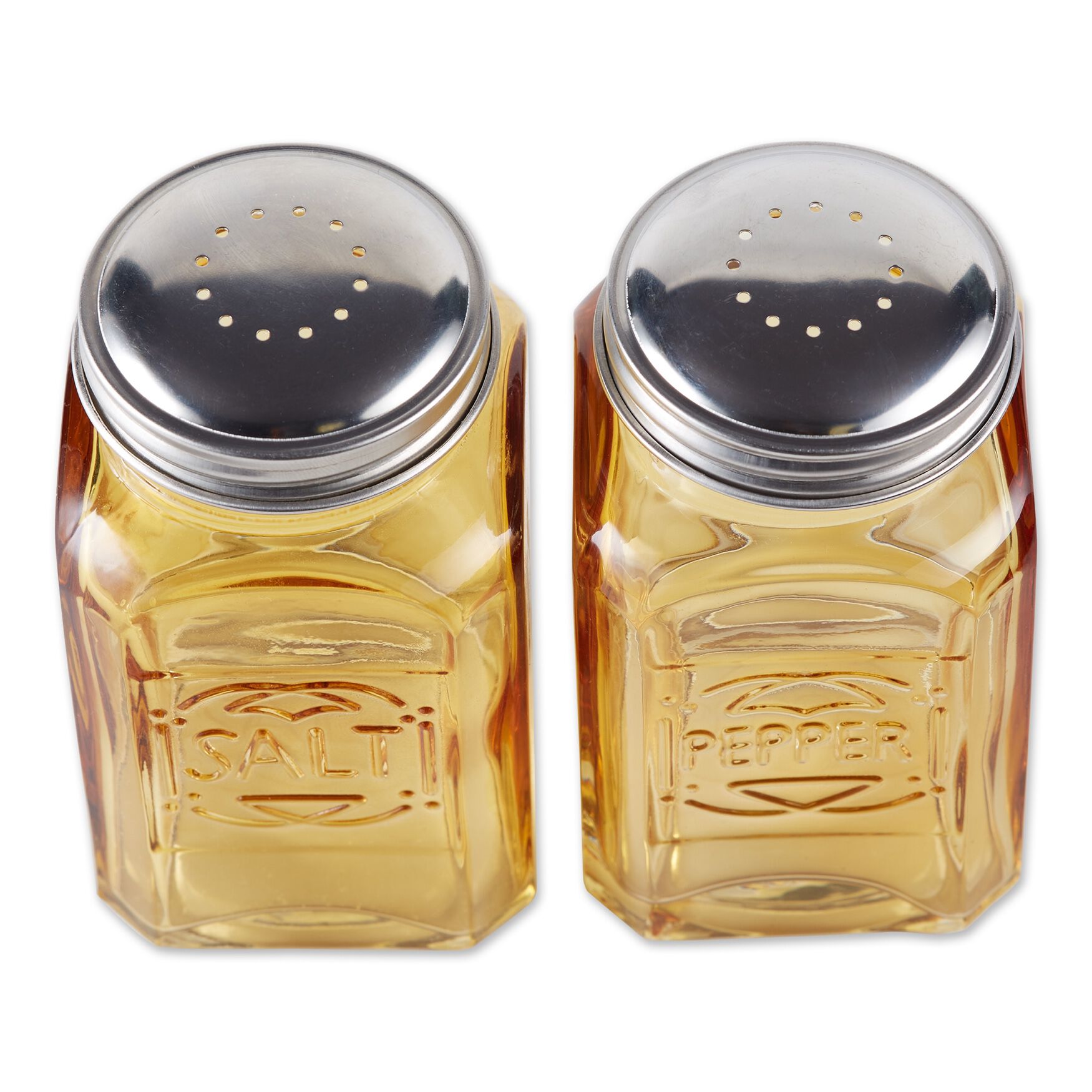 Retro Glass Salt & Pepper Set - Amber, , alternate image number 3