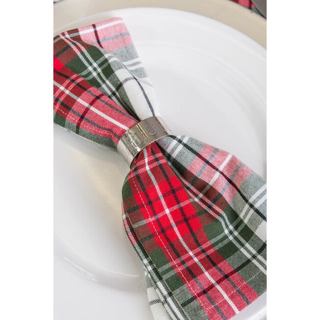 Christmas Plaid Napkin, Set of 6, , on-hover image number 1