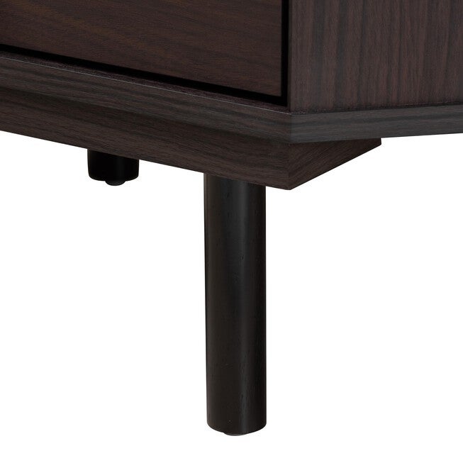 Norwood Modern Transitional Two-Tone Black And Espresso Brown Finished Wood 2-Drawer End Table, , alternate image number 5