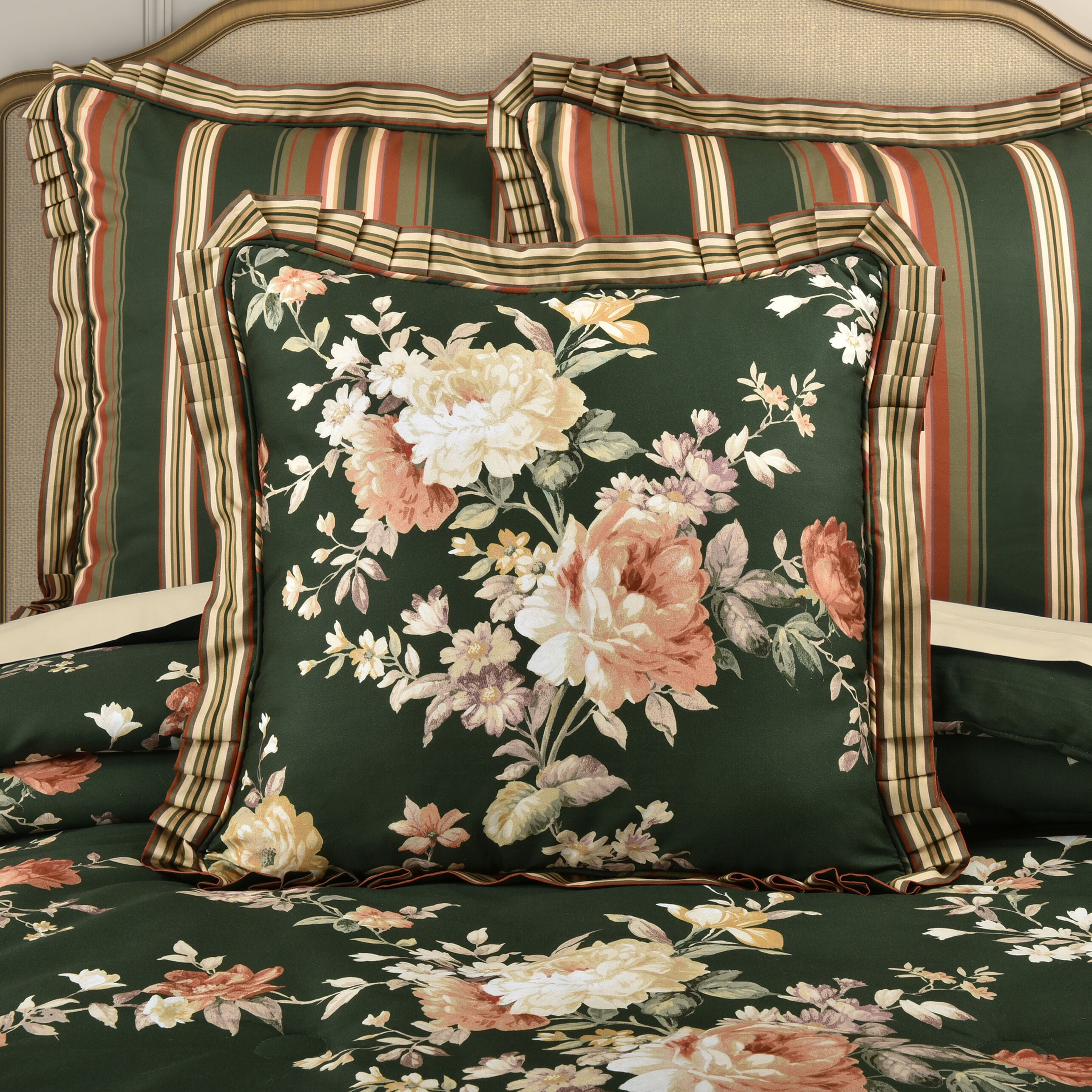 BRITTANY 20 inches SQUARE DECORATIVE THROW PILLOW, FOREST, alternate image number 2