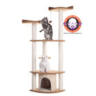 Ultra Thick Faux Fur Real Wood 64" Cat Scratching Furniture, CHOCOLATE, hi-res image number null