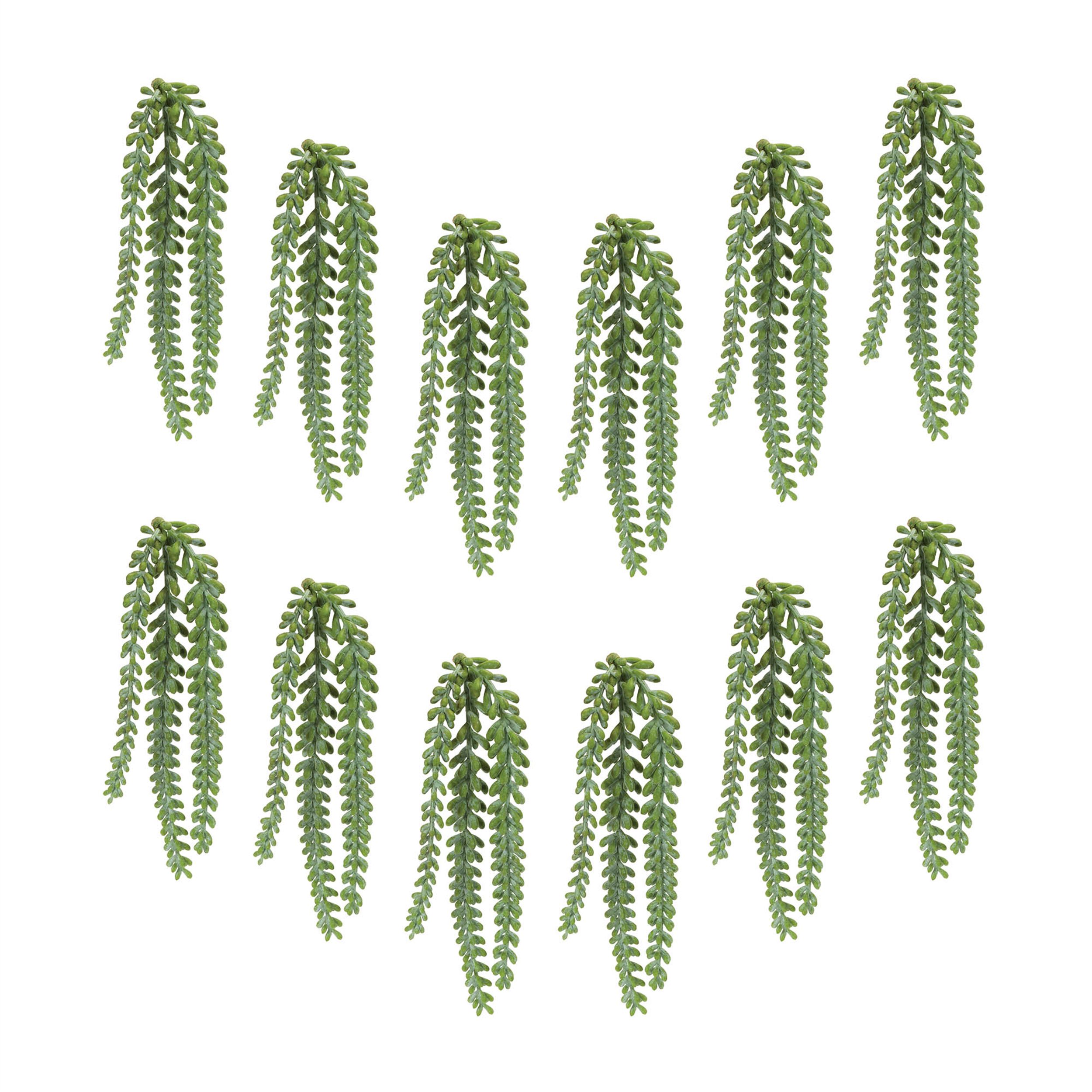 Hanging Sedum Succulent Spray Set of 12, GREEN, alternate image number 2