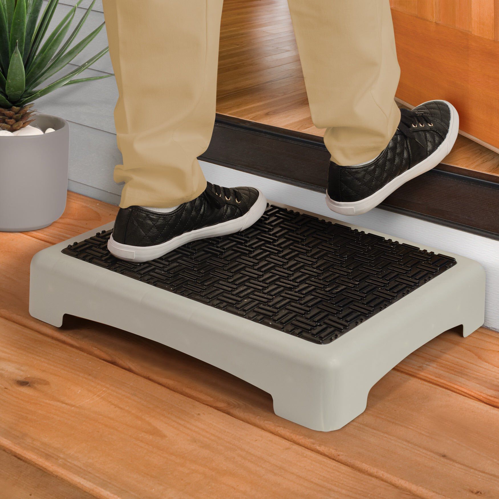 Heavy-Duty Non-Slip Outdoor Step Platform, Gray | King Size