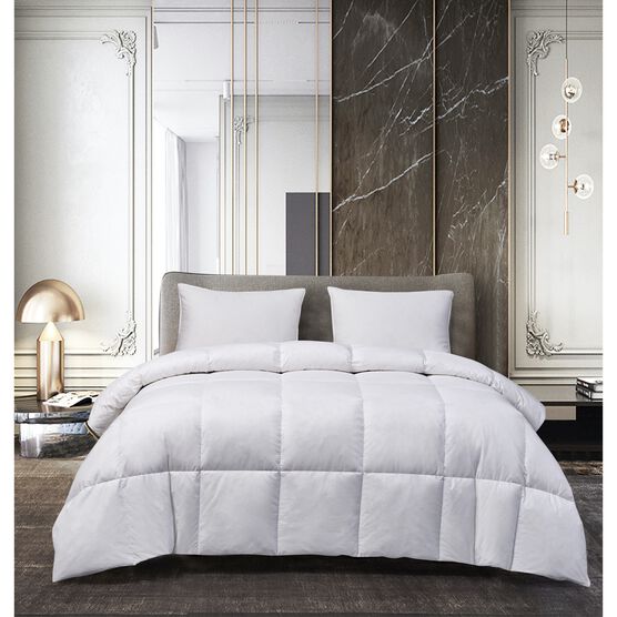 kathy ireland White Goose Feather and Down Comforter, WHITE, hi-res image number null