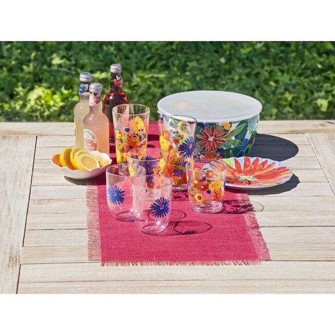 MIDSUMMER FLORAL DOF, 15OZ.,Premium Acrylic,Set of 4, , on-hover image number null