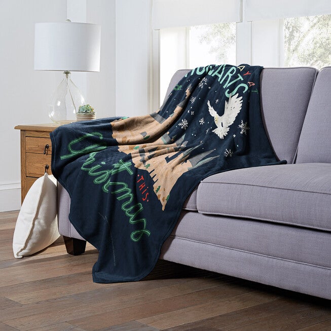 Wb Harry Potter Rather Stay At Hogwarts Silk Touch Throw, , alternate image number null