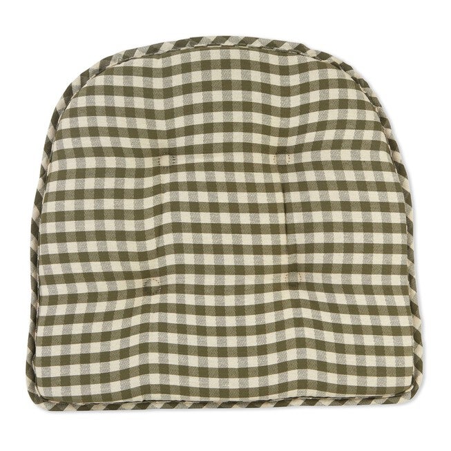 Gingham Gripper® Chair Cushion, PINE, hi-res image number 0
