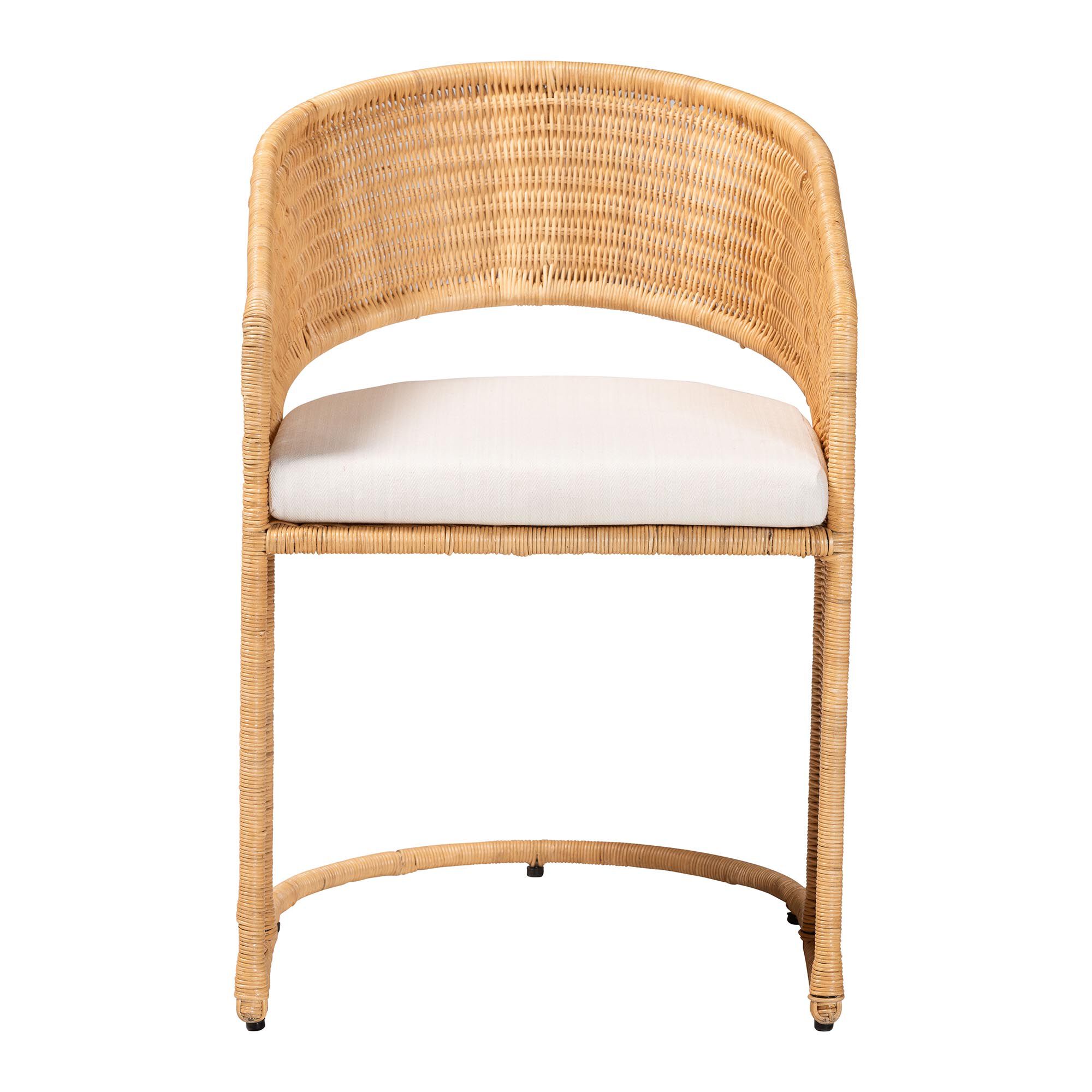 Palm Bohemian Light Honey Rattan Dining Chair, HONEY, alternate image number 2