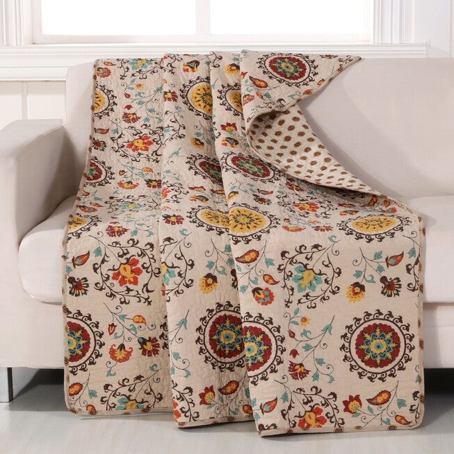 Andorra Quilted Throw Blanket, MULTI, hi-res image number 0