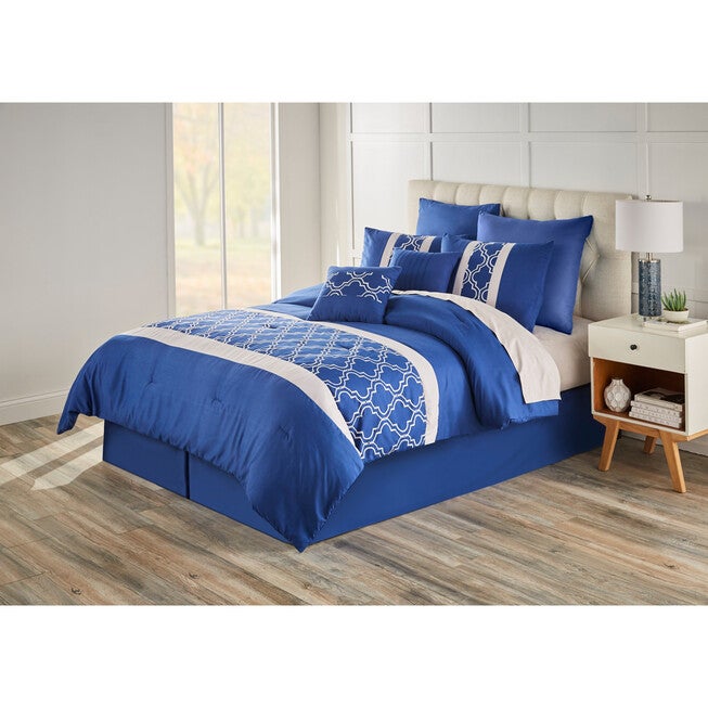 Charlie 8-PC. Comforter Set, BLUE, hi-res image number 0