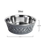 Stainless Steel Country Farmhouse Dog Bowl Gray 30 oz, , alternate image number null