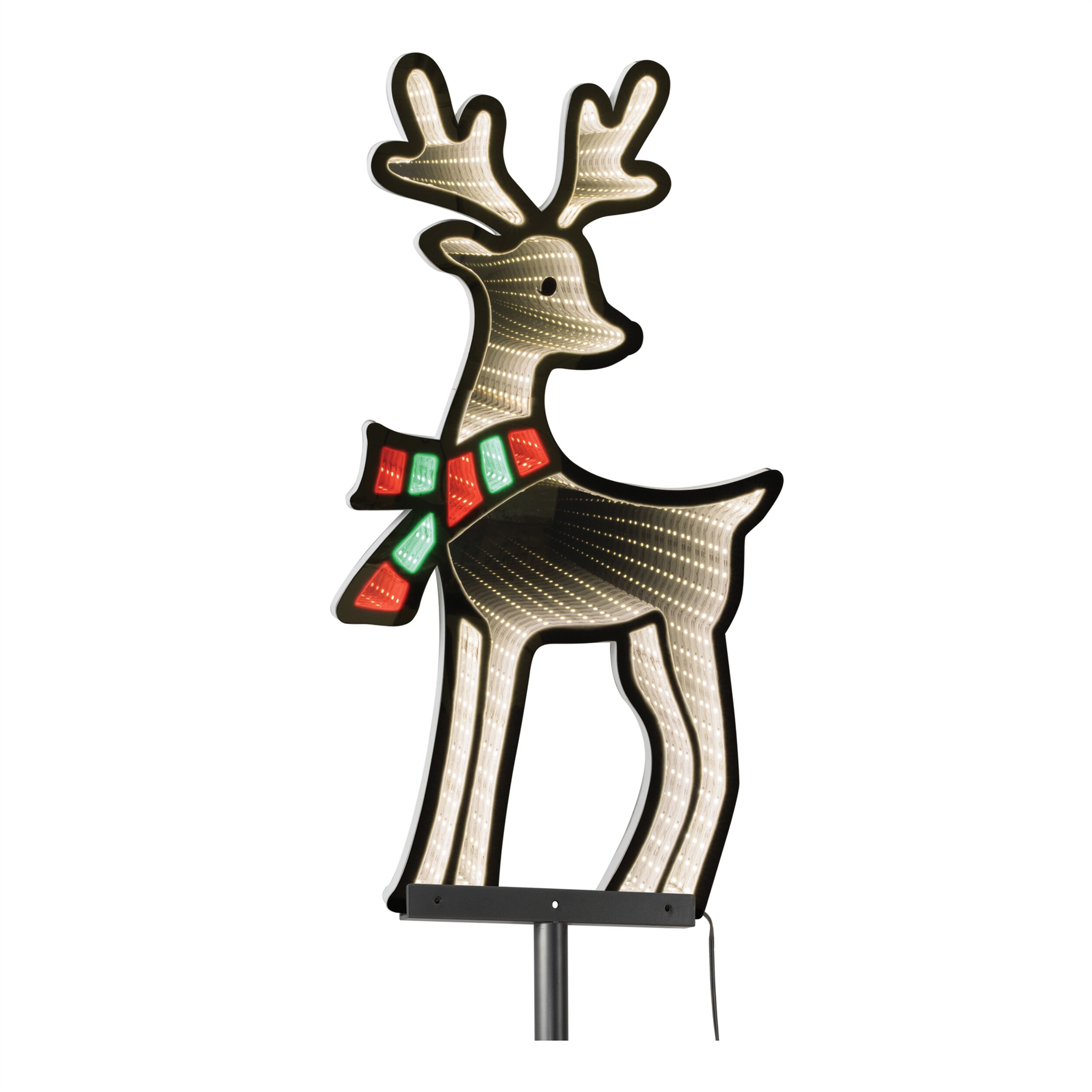 Reindeer Pathway Light Ekkolight (Set of 4), WHITE RED GREEN, alternate image number 3