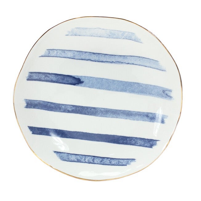 Plate (Set of 4) 7 inchesD Ceramic, BLUE/WHITE, alternate image number 2