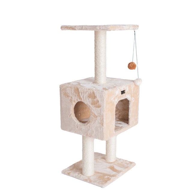 Real Wood 42 inches Cat Tree With Condo And Scratch Post, , alternate image number 5