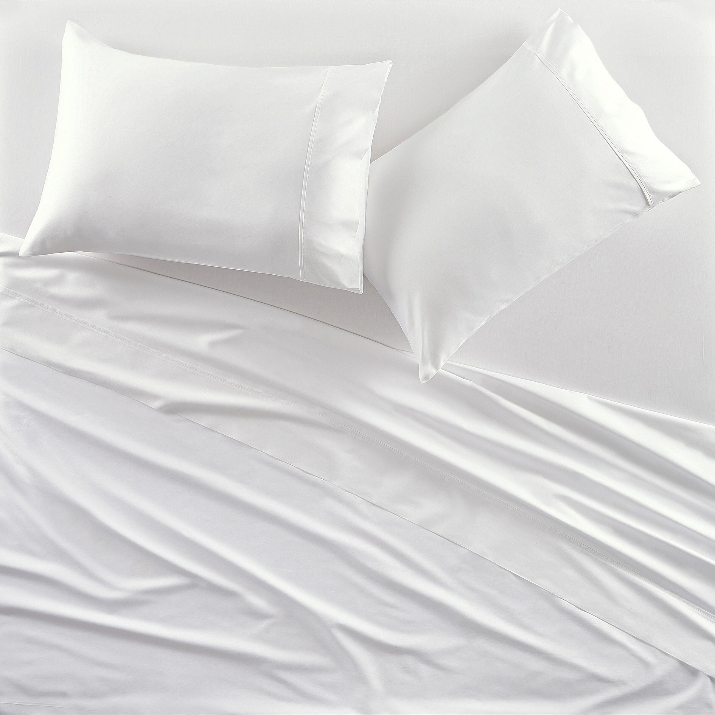PREMIER SATEEN KING 4PC. SHEET SET, CRISP WHITE, hi-res image number 0