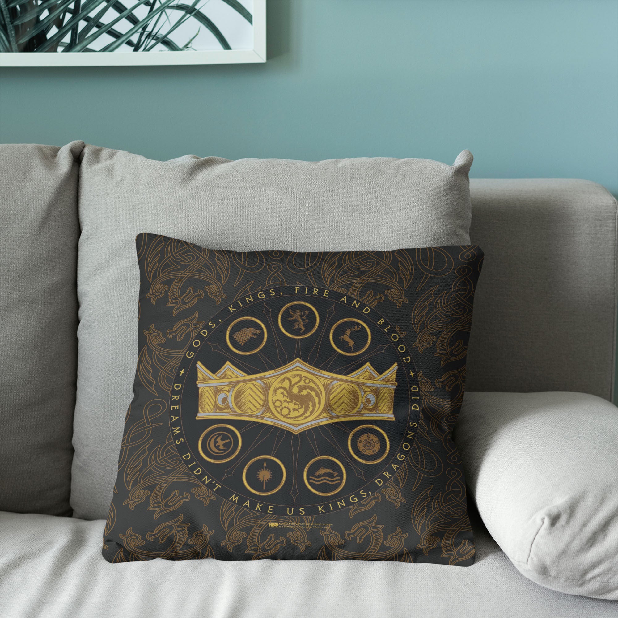 Warner Bros. House of the Dragon Dragons Did Throw Pillow 18X18 Inches, HOUSE DRAGON, alternate image number 3