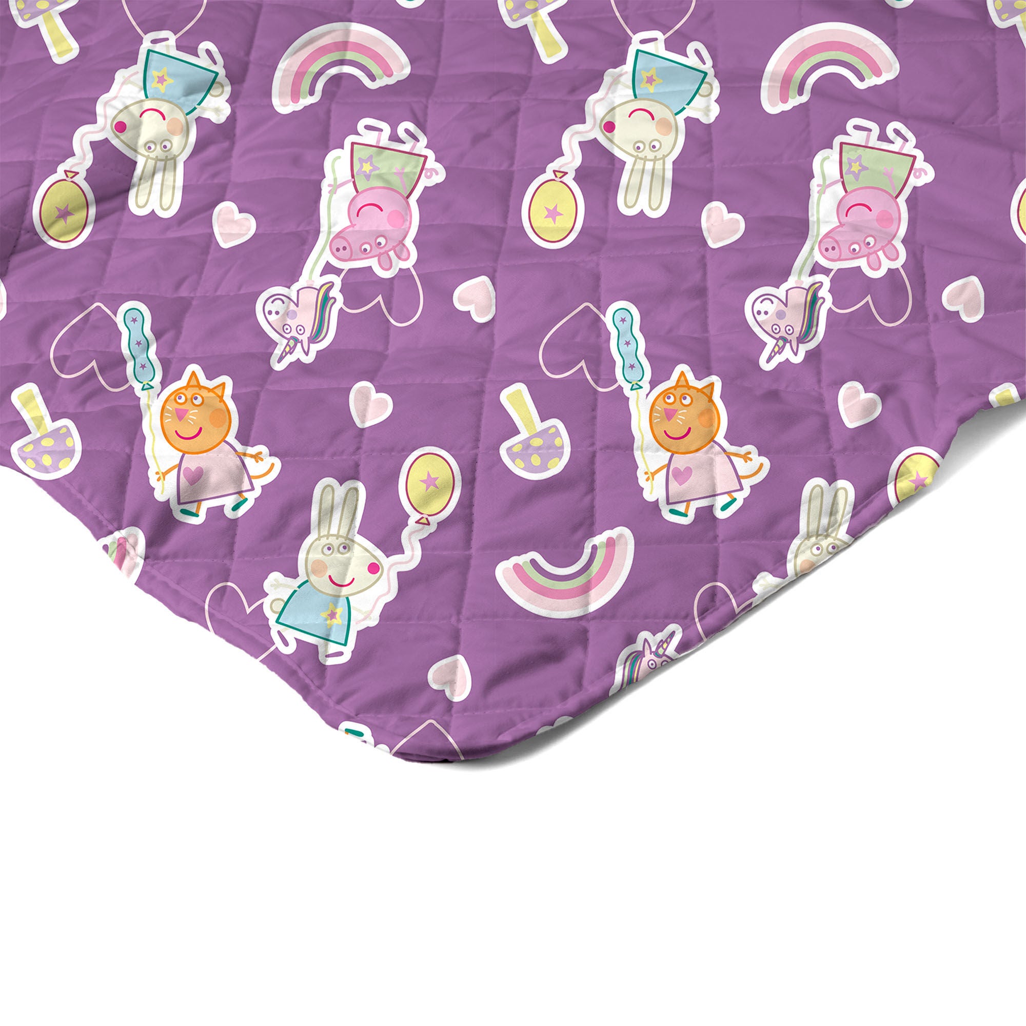 Peppa Pig Peppa Fairgrounds Quilted Throw Blanket 60 x 80 inches, PINK, alternate image number 3