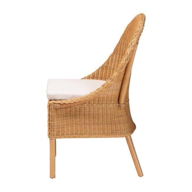 Camelia Bohemian Light Honey Rattan Dining Chair, LIGHT, alternate image number 3