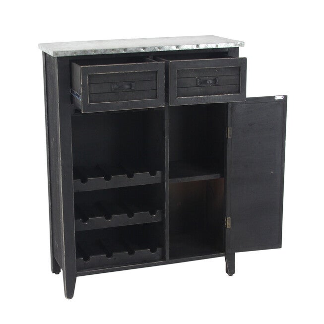 Black Farmhouse Wood Wine Storage, 36 x 32, , alternate image number 2