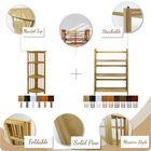 3-Shelf Folding Stackable Bookcase 27.5" Wide-Honey Oak, , alternate image number null