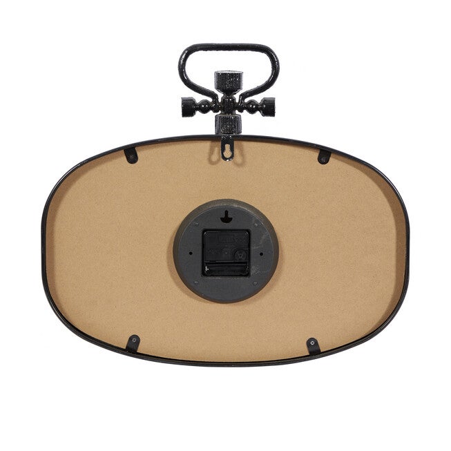 White Vintage Metal Wall Clock, , on-hover image number 1