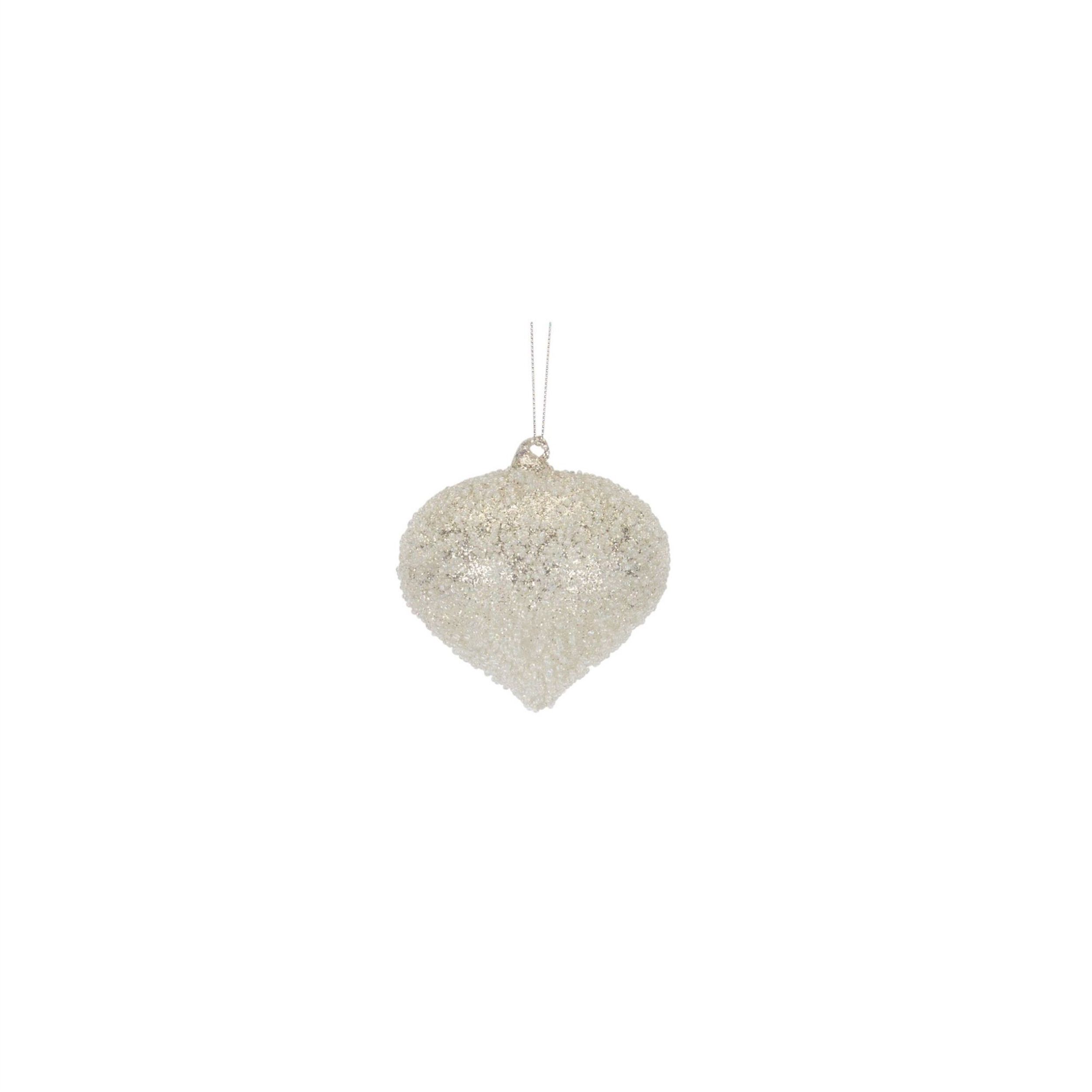 Beaded Glass Tree Ornament (Set of 6), SILVER, alternate image number 5