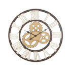 Brown Industrial Metal Wall Clock, , alternate image number null