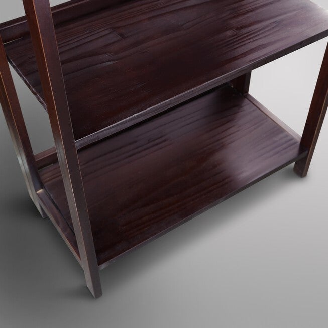 Stratford 3-Shelf Folding Bookcase-Espresso, , alternate image number 10