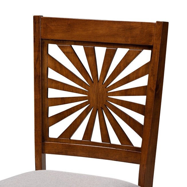 Olympia Modern Beige Fabric And Espresso Brown Finished Wood Dining Chair, , alternate image number 17