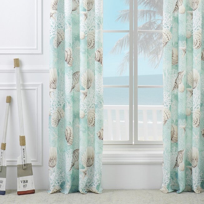 Ocean Turquoise Curtain Panel Pair, , alternate image number 2