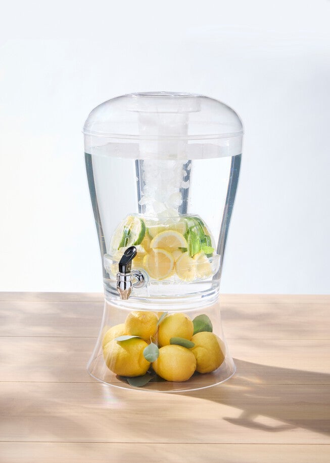 3 Gallon Beverage Dispenser With Ice Core And Infuser Ball., CLEAR, hi-res image number 0