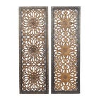 Set Of 2 Brown Wood Traditional Wall Décor, BROWN, hi-res image number null