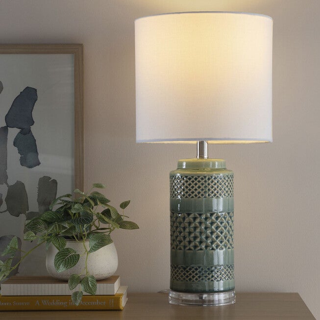 Casa 21 inches Ceramic Table Lamp - Set Of 2, , alternate image number null