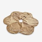 Scallop Edge Border Christmas Tree Skirt , GOLD, hi-res image number null