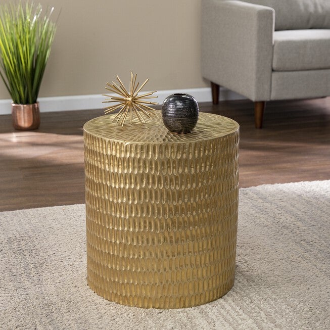 Doylin Round Accent Table, GOLD, hi-res image number null