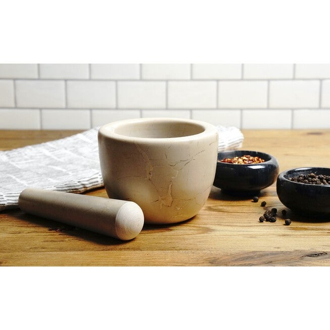 Marble Mortar and Pestle - Beige, , on-hover image number 1