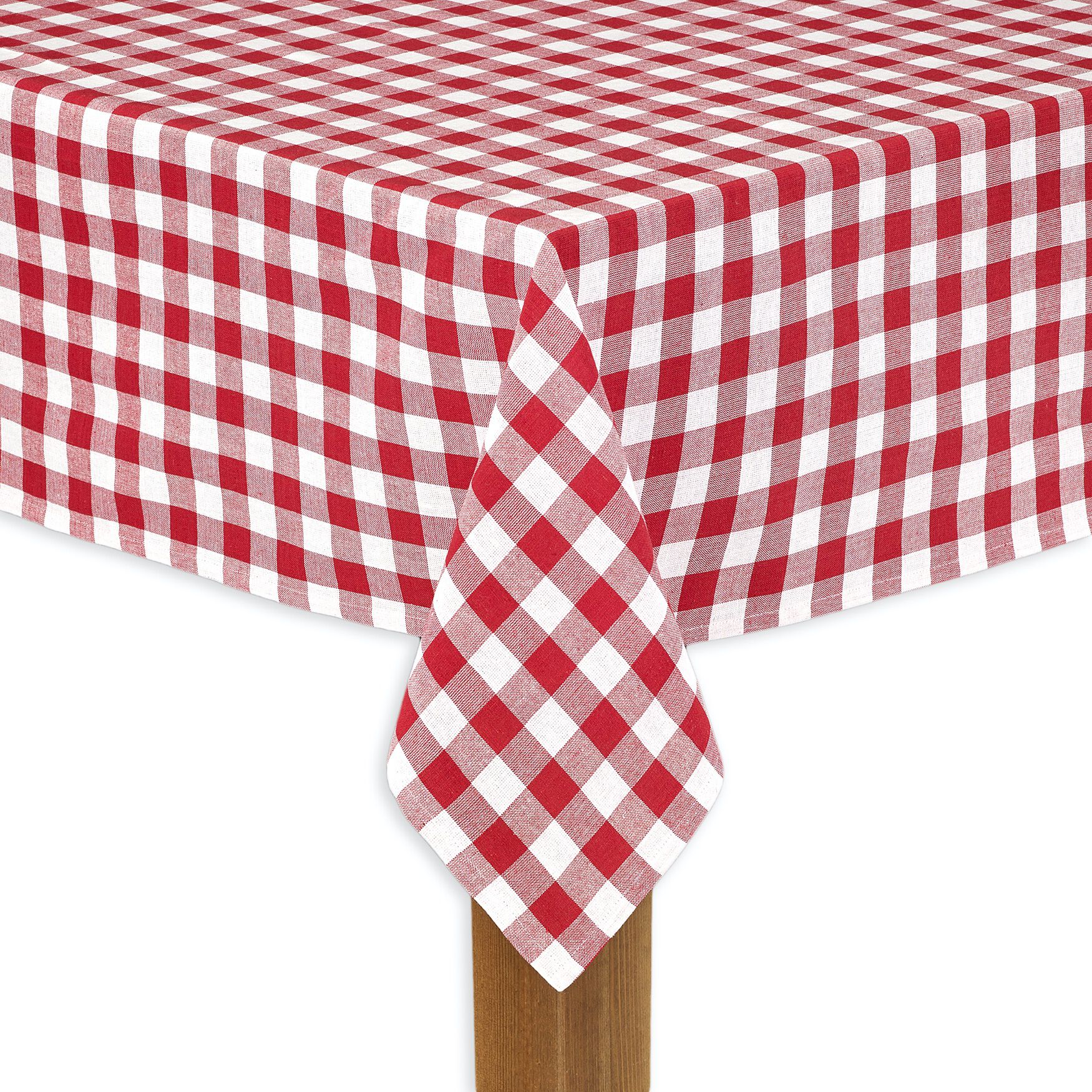 BUFFALO CHECK TABLECLOTHS, RED, hi-res image number 0