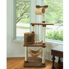 Real Wood 70" Cat Tree With Scratch Posts, Hammock, , alternate image number null