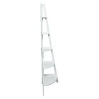 5-Shelf Corner Ladder Bookcase - White, , alternate image number null
