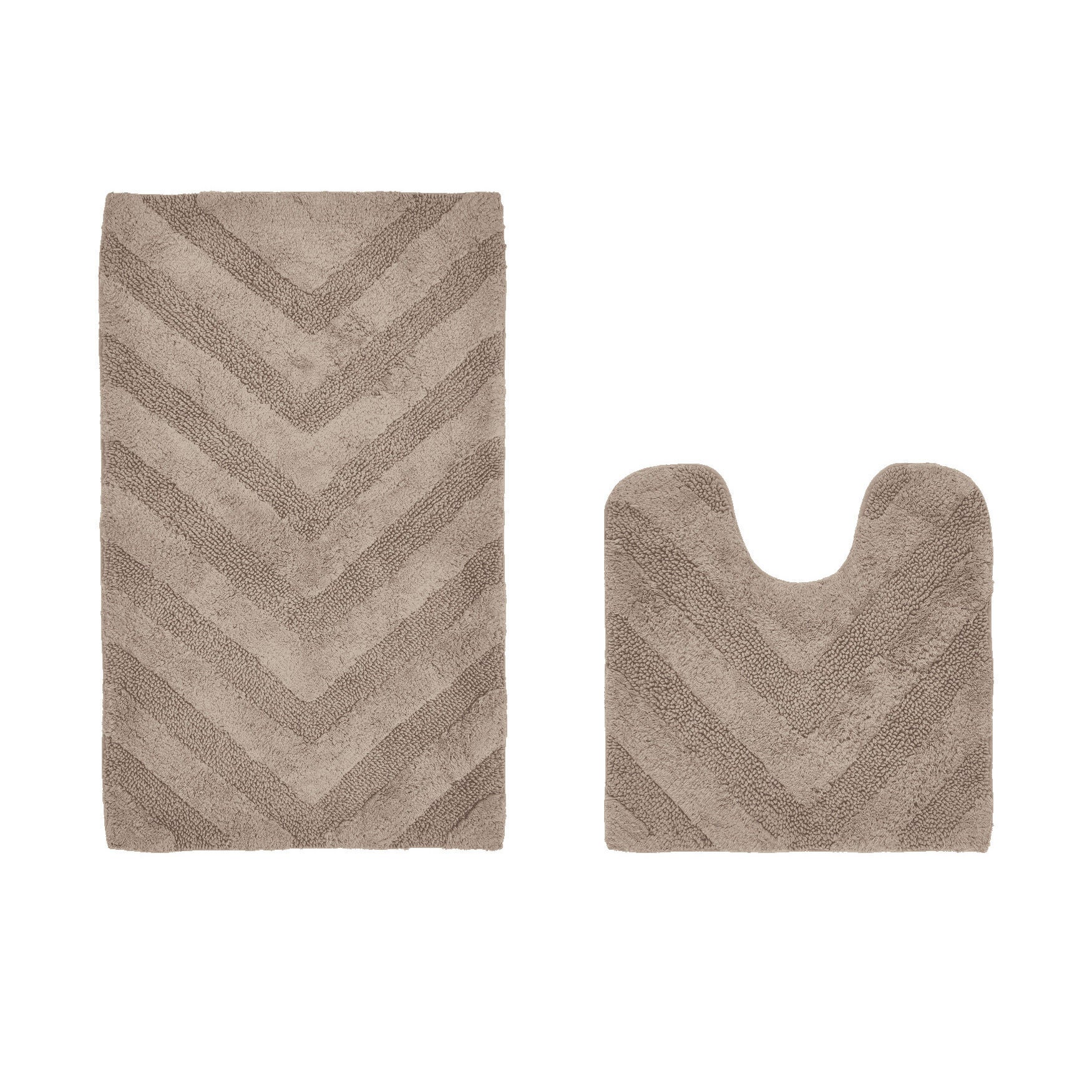 Hugo Collection 100% Cotton 2 Piece (20 inches X 20 inches | 21 inches X 34 inches) Bath Rug Set, SAND, hi-res image number 0