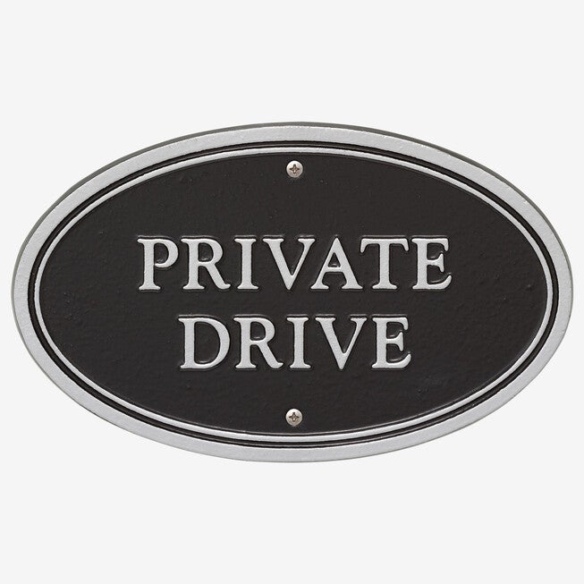 Private Drive Oval Wall/Lawn Statement Plaque, , alternate image number null