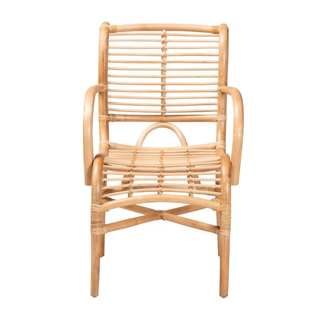 Seminyak Modern Bohemian Natural Rattan Lounge Chair, , on-hover image number 1