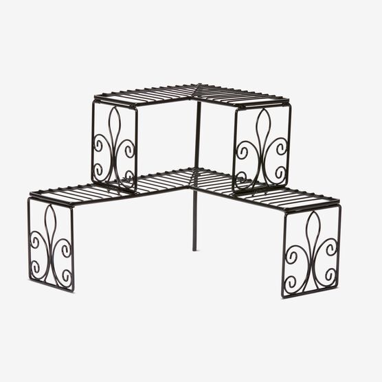 Scroll 2-Tier Corner Shelf, , alternate image number null