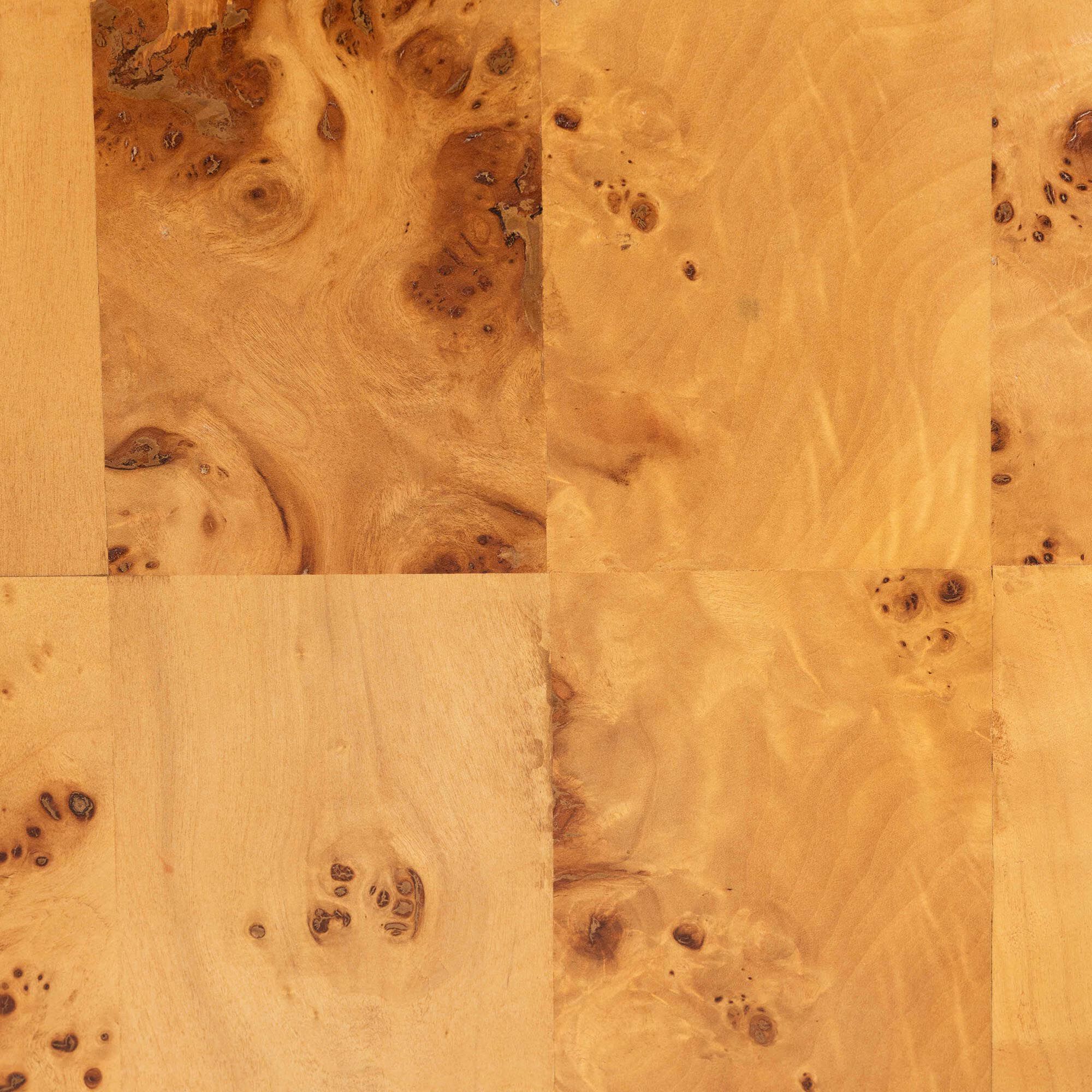 Revelle Modern and Contemporary Natural Light Mappa Real Burl Wood End Table, BURL, alternate image number 5