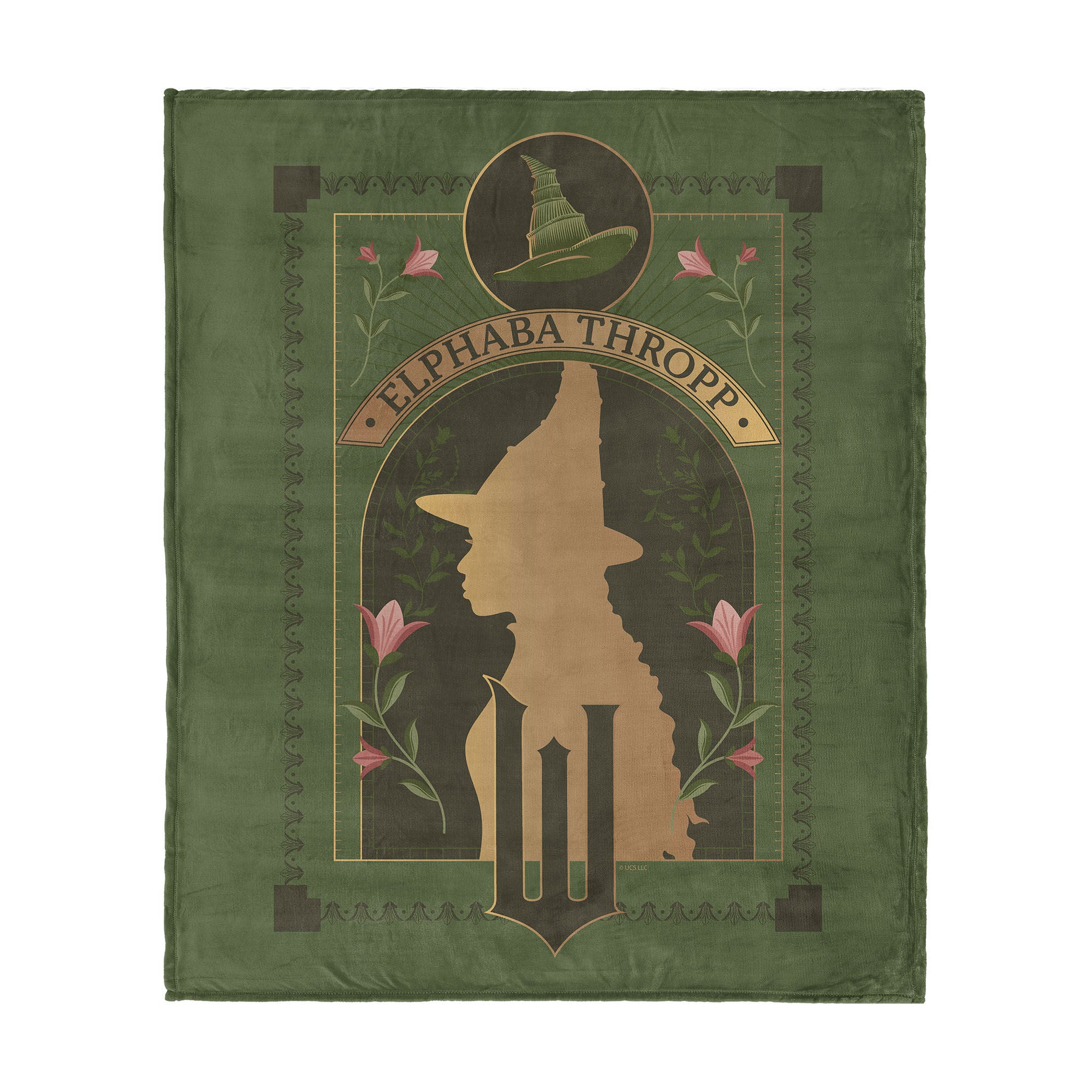 Wicked Elphaba Thropp Silk Touch Throw Blanket 50x60 inches, GREEN, hi-res image number 0
